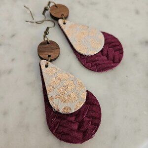 Leather earrings
